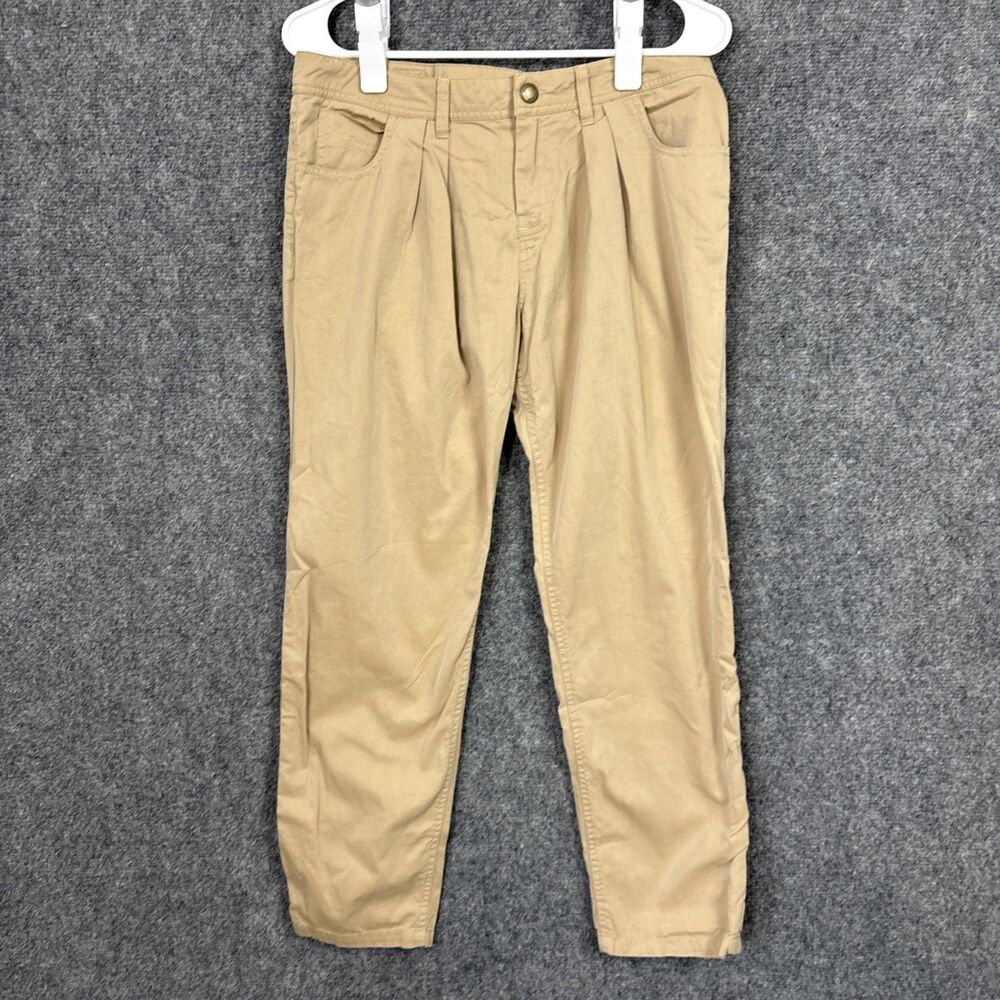 Burberry Pants Womens Size XXL 31 x 25 Beige Crop Designer Pleated Chino